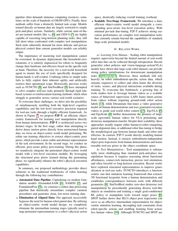 Page 2 of From Pixel to Poses: Object-centric Tool Manipulation Learning from Human Demonstrations