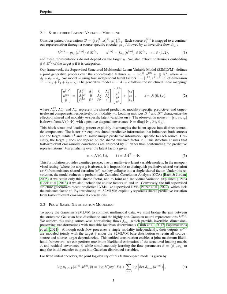 Page 3 of Structured Latent Modeling for Supervised Multimodal Information Decomposition