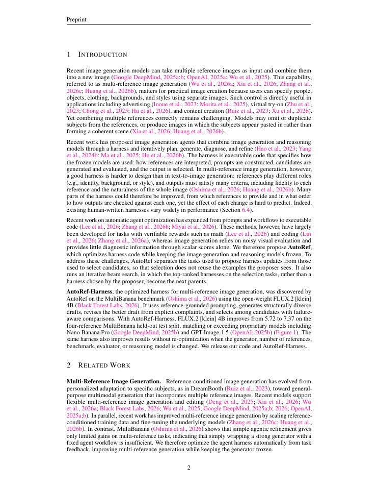 Page 2 of AutoRef: Harness Optimization for Agentic Multi-Reference Image Generation