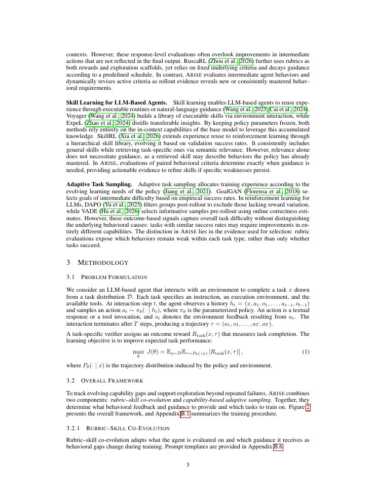 Page 3 of ARISE: Adapting to Evolving Capability Gaps in Agentic Reinforcement Learning