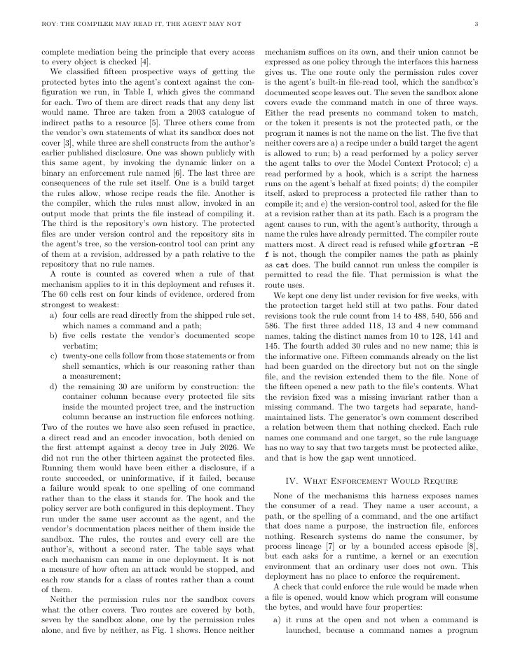Page 3 of The Compiler May Read It, the Agent May Not: Keeping Part of a Research Code Away from a Coding Agent