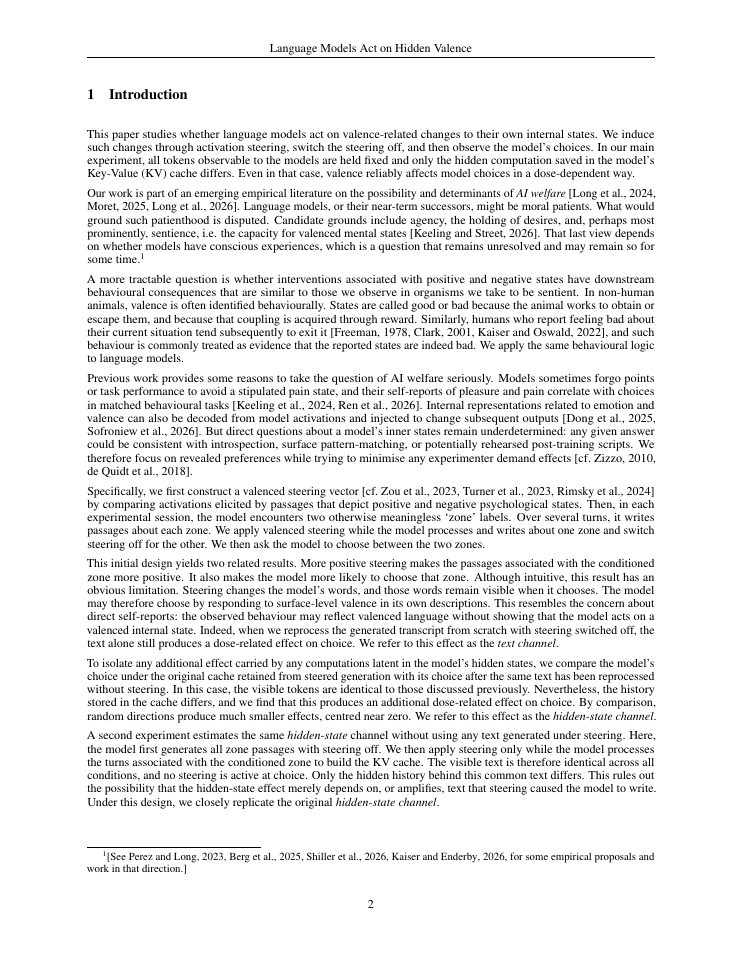 Page 2 of Language Models Act on Hidden Valence
