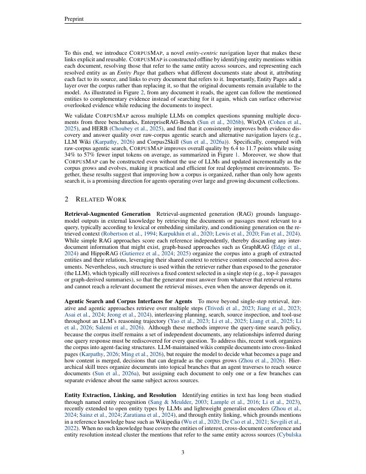 Page 3 of Follow the Entities: A Corpus Map for Agentic Search