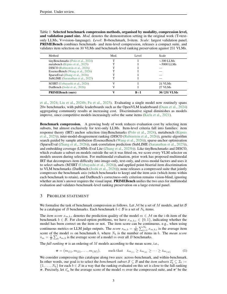 Page 3 of Hierarchical Compression of Vision-Language Model Benchmarks