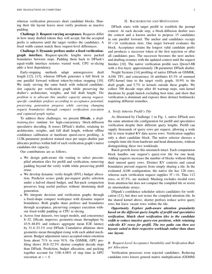 Page 2 of DScale: Scaling Block-Diffusion Speculative Decoding with Adaptive Verification