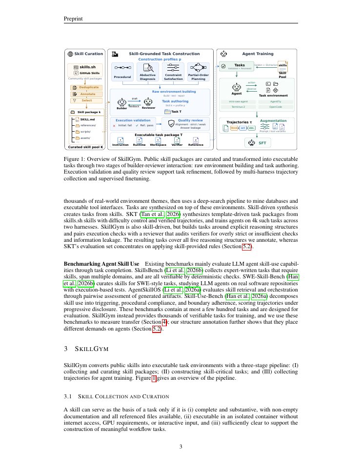 Page 3 of SkillGym: Training Skill-Use Agents with Automatic Verifiable Environment Generation