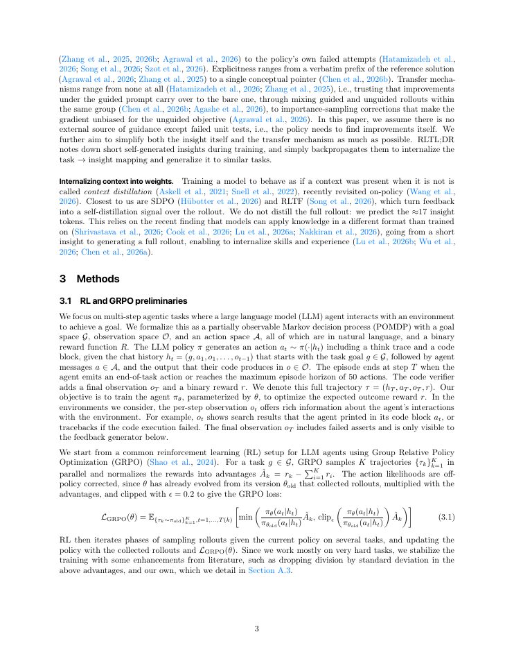 Page 3 of RLTL;DR: Self-improvement by Internalizing Self-generated Feedback