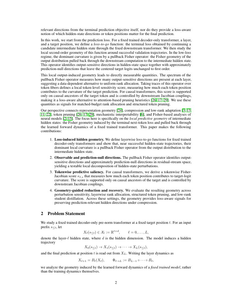 Page 2 of Predictive Geometry of Hidden Trajectories in Transformers