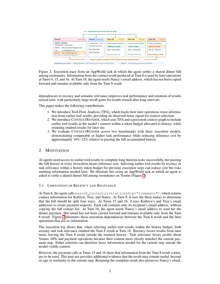 Page 3 of ContextRender: From Execution Dependencies to Agent Context