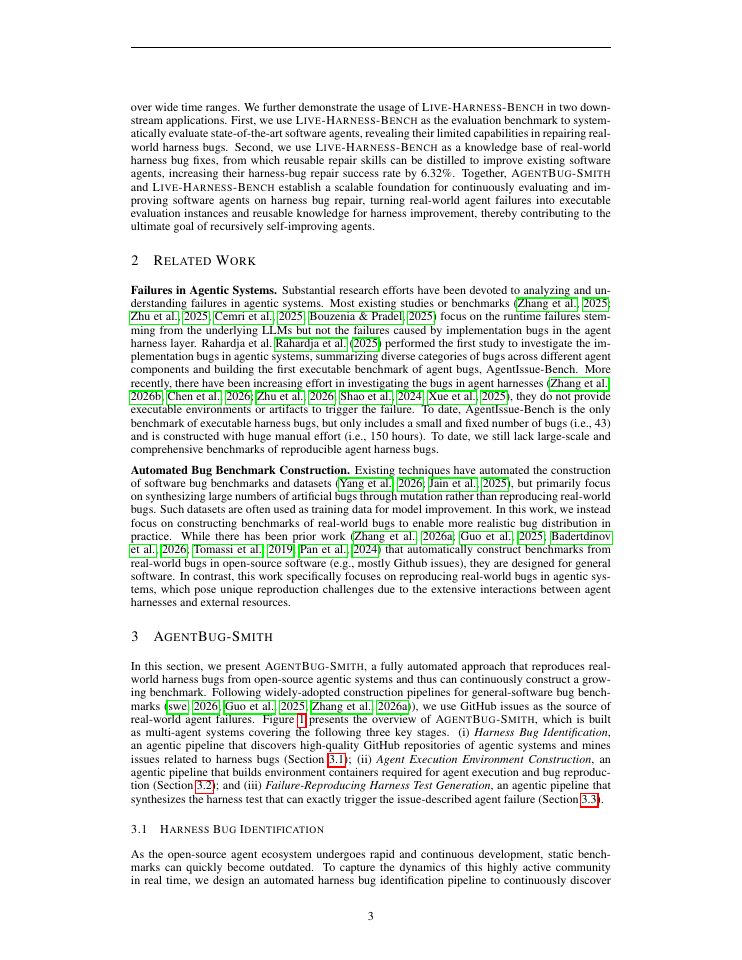 Page 3 of AgentBug-Smith: Automatically Reproducing Real-World Harness Bugs in Agentic Systems