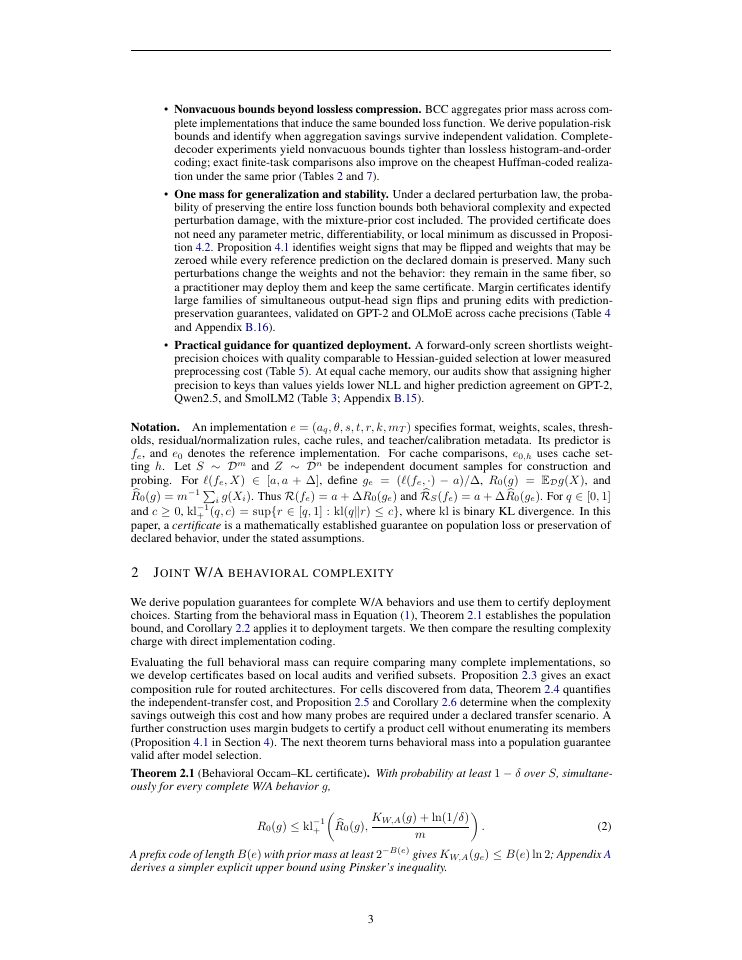 Page 3 of Behavioral Capacity Certificates for Quantized Language Models