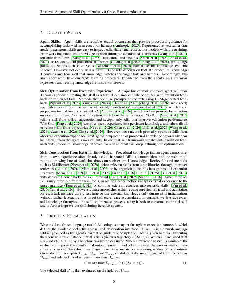 Page 3 of Retrieval-Augmented Skill Optimization via Cross-Harness Adaptation