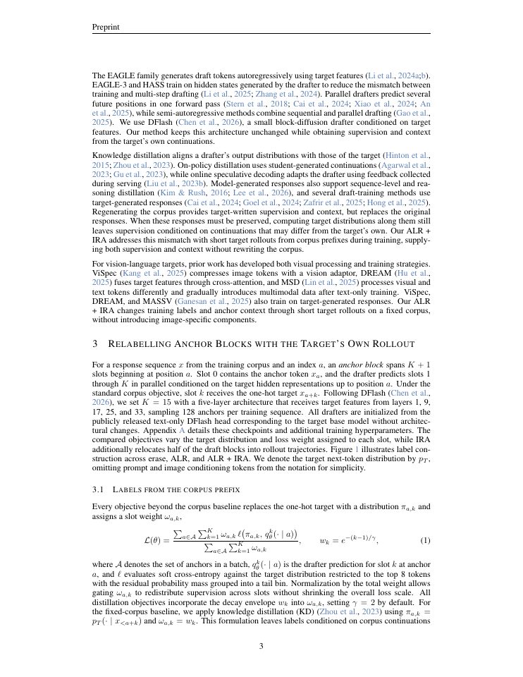 Page 3 of Recovering Off-Policy Supervision for Speculative Decoding