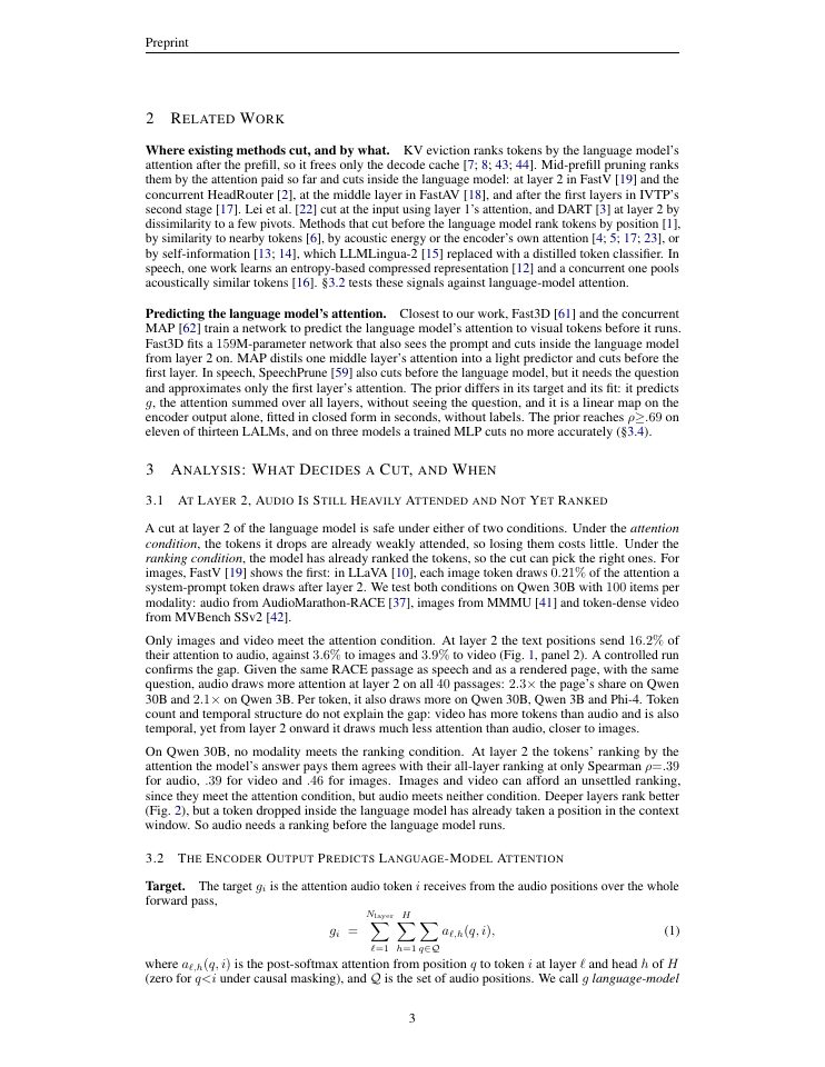 Page 3 of Audio Token Attention Is Predictable Before the Language Model Runs
