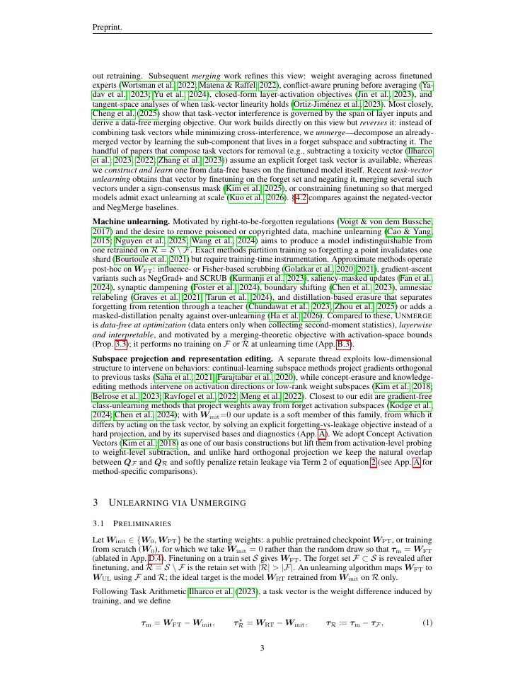 Page 3 of Unmerge: Efficient Machine Unlearning via Task Arithmetic