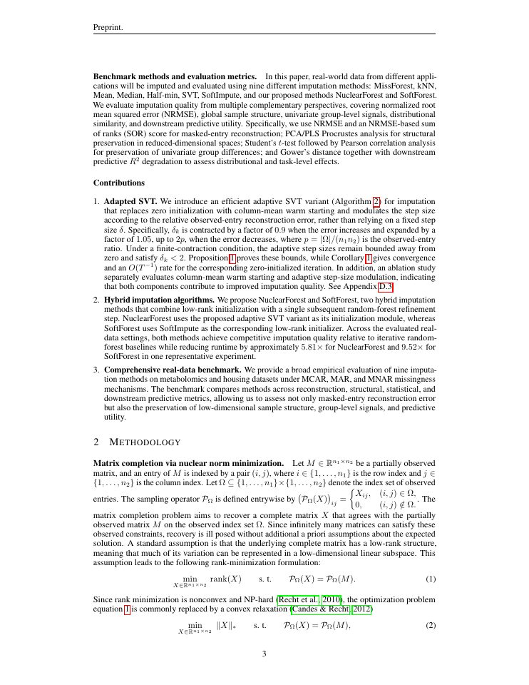 Page 3 of Hybrid Methods for Robust Tabular Data Imputation