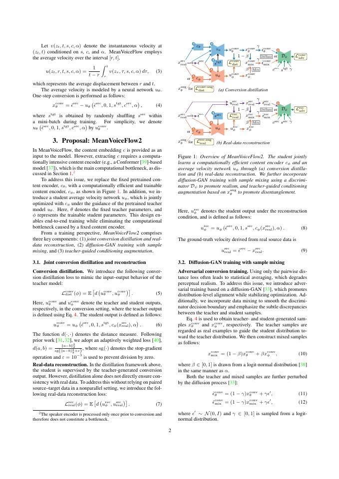 Page 2 of MeanVoiceFlow2: Joint Optimization of Mean Flow and Content Encoder for Fast One-Step Zero-Shot Voice Conversion