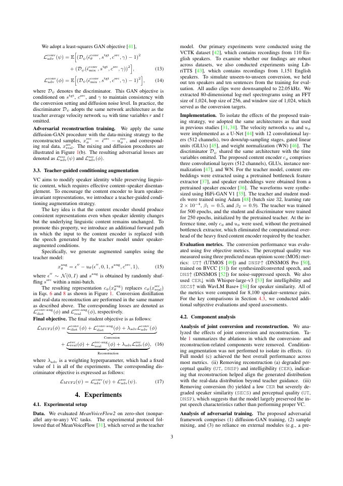 Page 3 of MeanVoiceFlow2: Joint Optimization of Mean Flow and Content Encoder for Fast One-Step Zero-Shot Voice Conversion