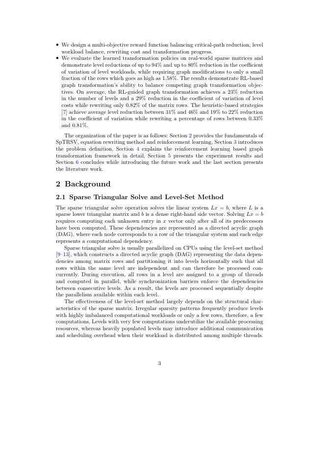 Page 3 of Reinforcement Learning-Guided Graph Transformations for SpTRSV Optimization