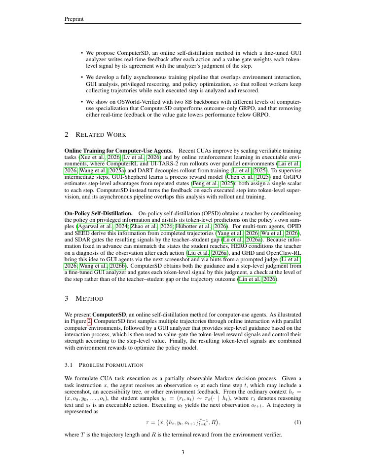 Page 3 of ComputerSD: Online Self-Distillation from Real-Time Feedback for Computer-Use Agents
