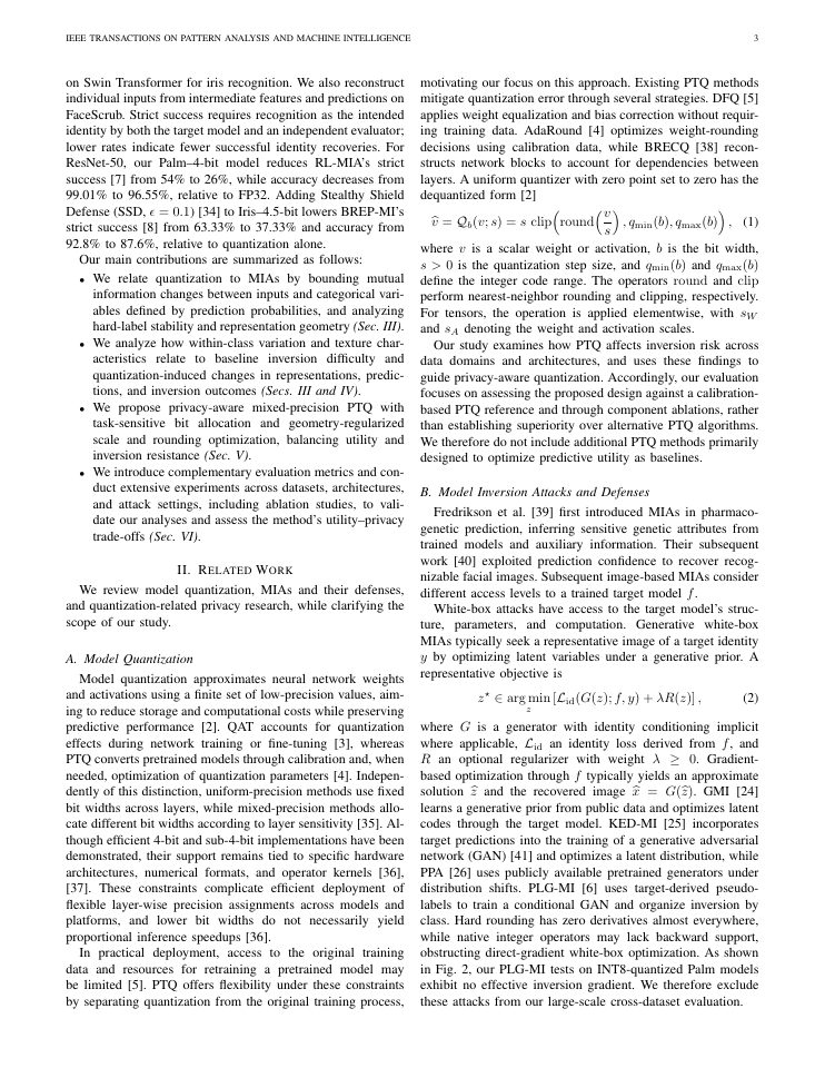 Page 3 of On the Relationship between Model Quantization and Model Inversion Attacks