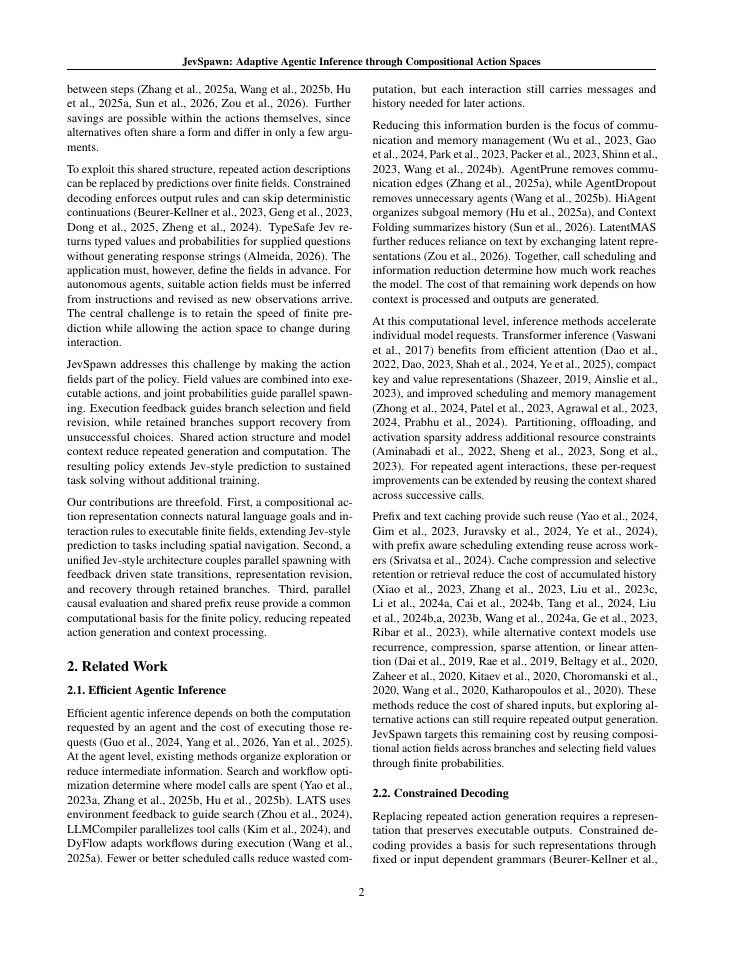 Page 2 of JevSpawn: Adaptive Agentic Inference through Compositional Action Spaces