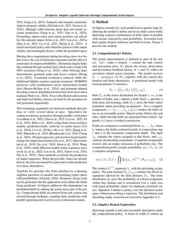 Page 3 of JevSpawn: Adaptive Agentic Inference through Compositional Action Spaces
