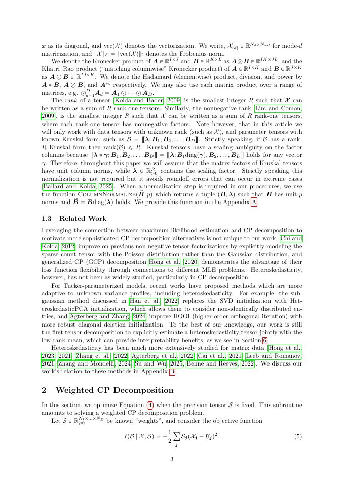 Page 3 of Heteroskedastic Canonical Polyadic Tensor Decomposition