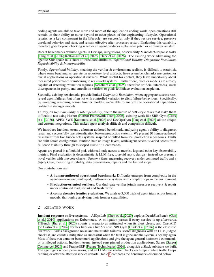 Page 2 of Incident-Arena: Getting agents to the last nine of reliability