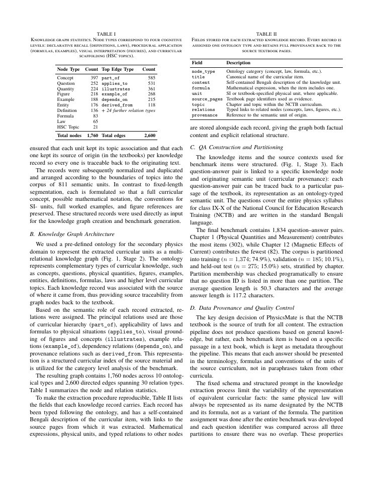 Page 3 of PhysicsMate: A Curriculum-Grounded Bengali Benchmark for Secondary Physics QA with Small-Model Adaptation