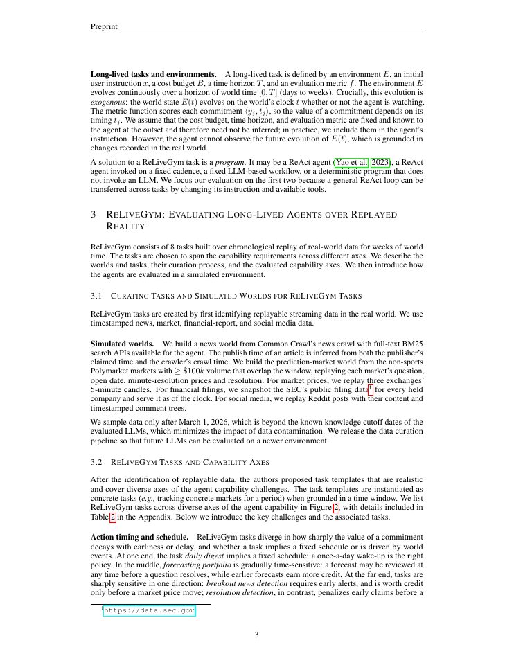 Page 3 of ReLiveGym: Evaluating Long-Lived Agents over Weeks of Replayed Reality