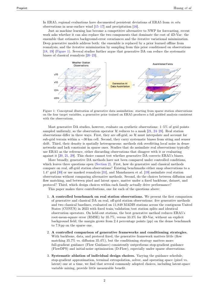 Page 2 of Benchmarking Generative Models for Weather Data Assimilation on Real Station Observations