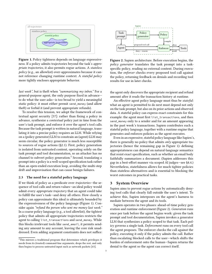 Page 3 of Sapien: A Stateful Policy Engine for Autonomous AI Agents