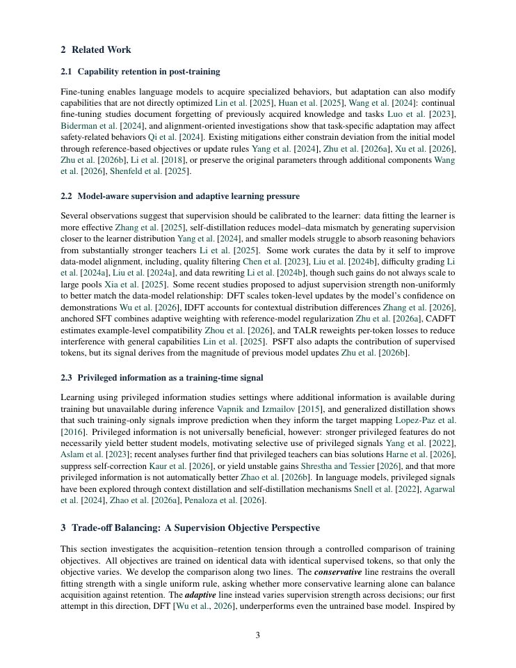 Page 3 of PG-SFT: Balancing Capability Acquisition and Retention in Offline Agent Fine-Tuning