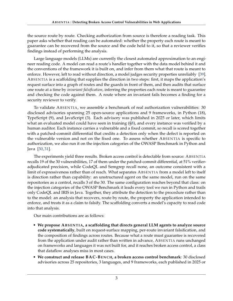 Page 3 of ABSENTIA: Detecting Broken Access Control Vulnerabilities in Web Applications