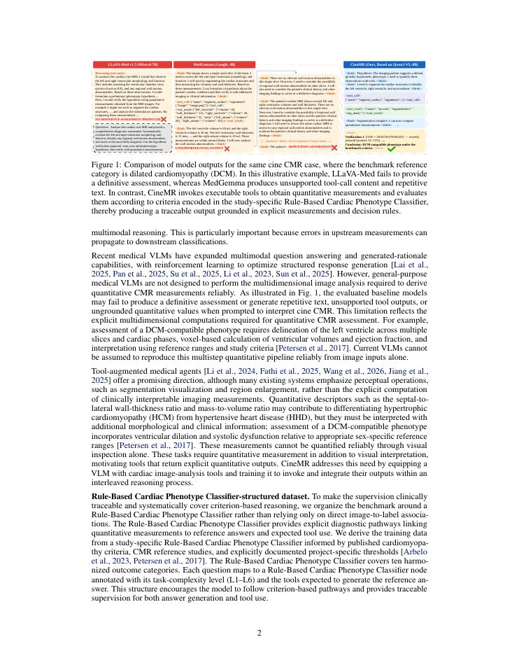 Page 2 of CineMR: Tool-Integrated Vision-Language Reasoning for Quantitative Cardiac MRI Assessment