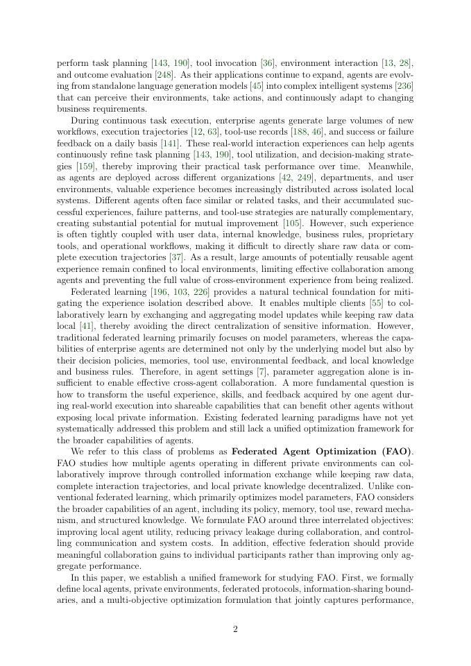 Page 2 of Federated Agent Optimization