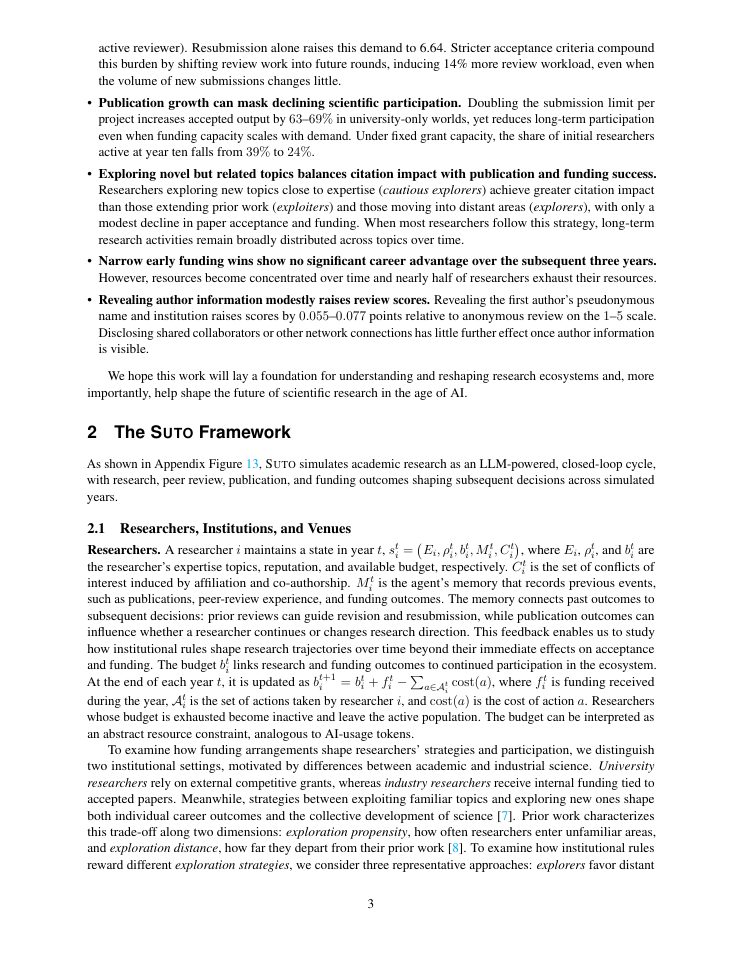 Page 3 of Science Utopia? Closed-Loop LLM Simulation of Academic Research Ecosystems