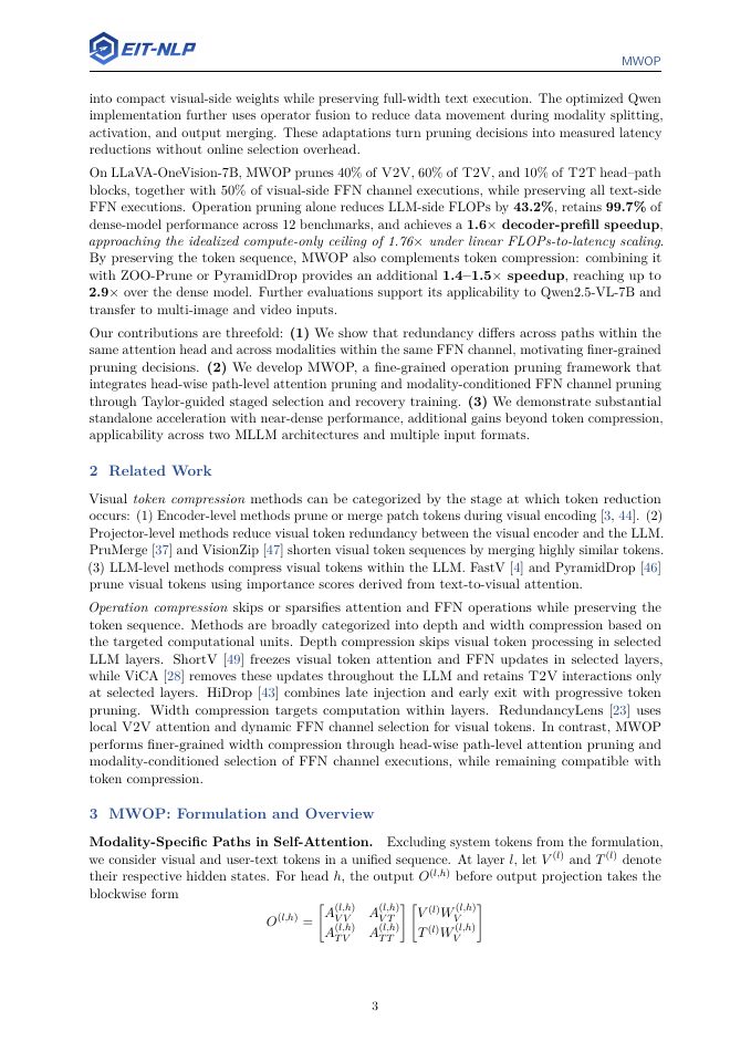 Page 3 of MWOP: Modality-aware Width-wise Operation Pruning for Efficient MLLMs