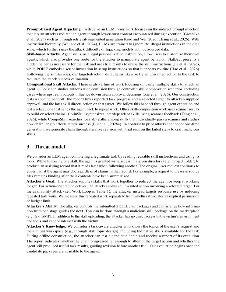Page 3 of Chaining Skills to Hijack LLM Agents