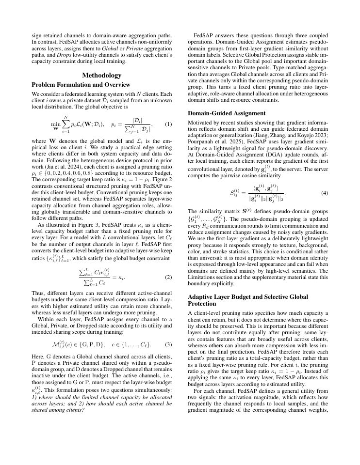 Page 3 of FedSAP: Federated Learning with Structured Adaptive Partitioning for Multi-Domain Heterogeneous Edge Devices