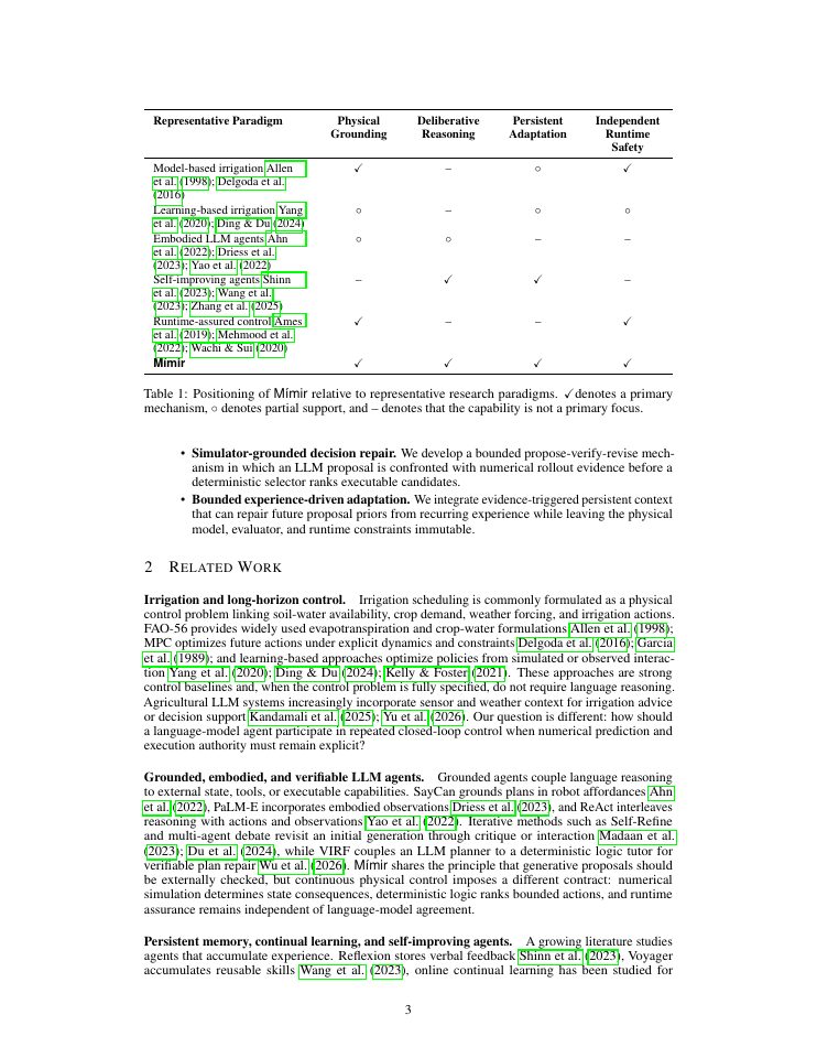 Page 3 of Mimir: Physics-Grounded LLM Agents for Long-Horizon Irrigation Control