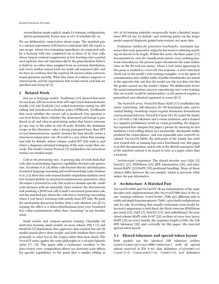 Page 3 of Keyword Harnesses Fail Open: A Cheap Diagnostic Ladder for Tool-Use Claims in Small Language Models