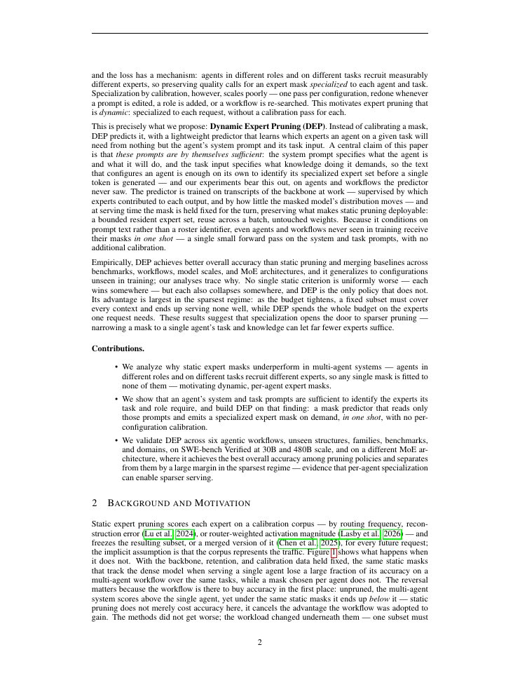 Page 2 of Dynamic Expert Pruning for Multi-Agent Systems