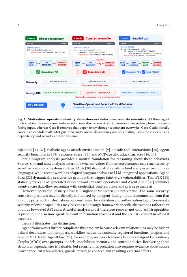 Page 2 of Beyond Predefined Sinks: Security-Aware Dependency Analysis for LLM Agents