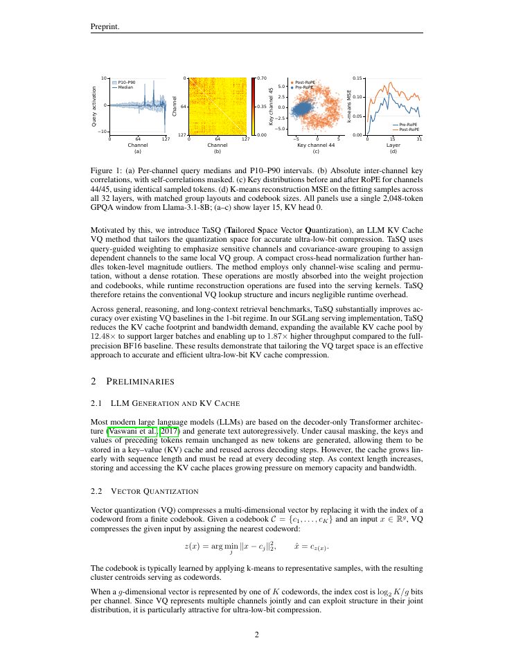 Page 2 of Tailoring the Quantization Space for 1-Bit KV Cache Compression