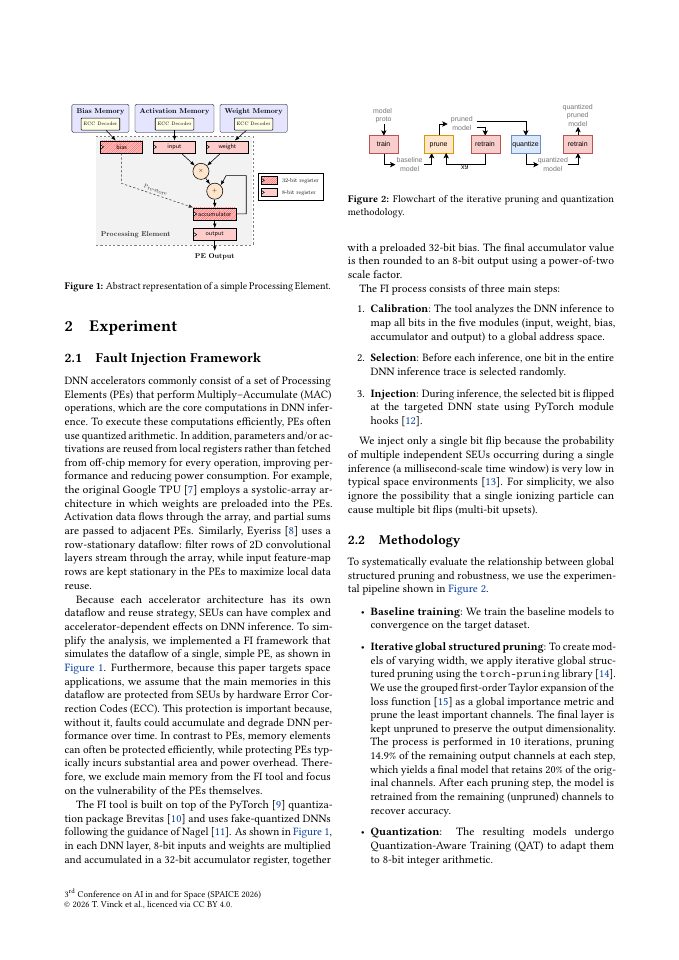 Page 2 of Exploring the Trade-Off Between Structured Pruning and Fault Tolerance in Deep Neural Networks for Space Applications
