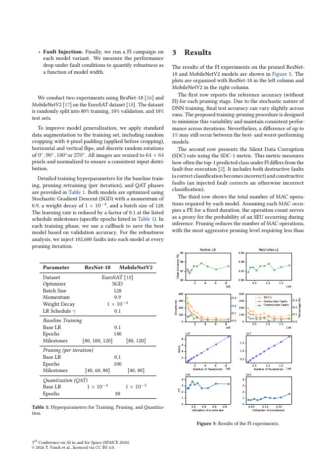 Page 3 of Exploring the Trade-Off Between Structured Pruning and Fault Tolerance in Deep Neural Networks for Space Applications