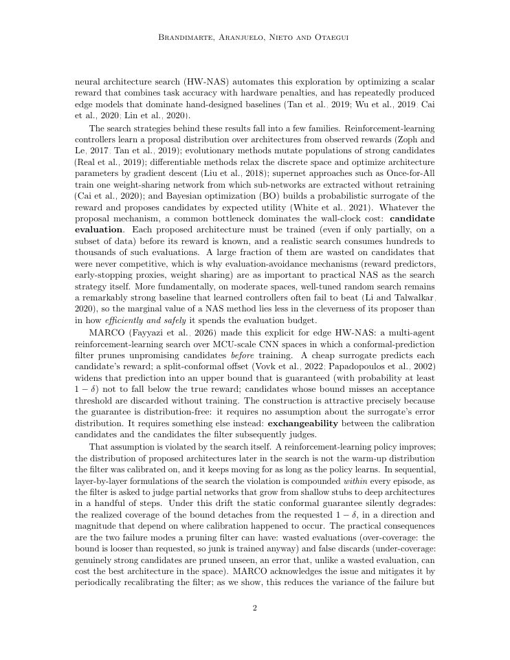 Page 2 of Coverage You Can Steer: Online Conformal Calibration for RL-Driven Hardware-Aware NAS