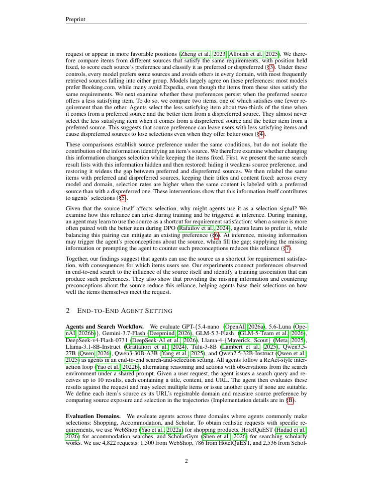 Page 2 of Source Preference in the Wild: How LLM Agents Favor Items by Source, and How to Reduce It